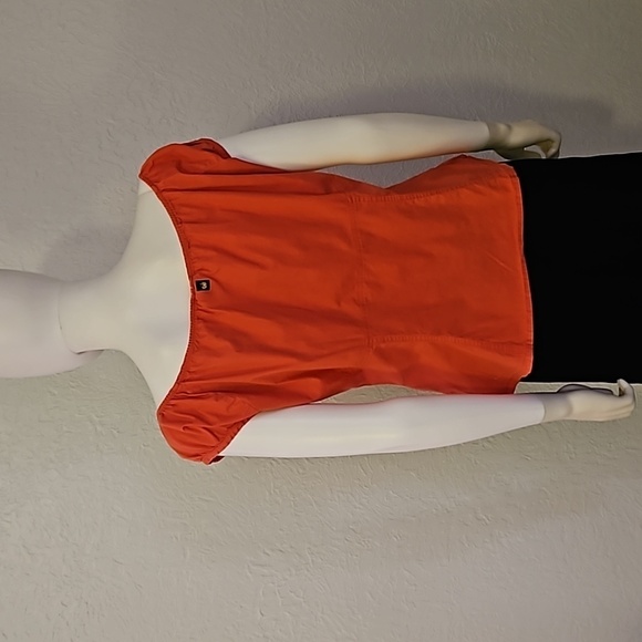 VTG APPLE BOTTOMS Coral Button Down Off Shoulder Babydoll Blouse XL - Picture 7 of 12